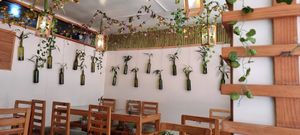 Restaurant upstairs at Green House in Aguas Calientes