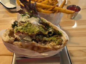 Moist falafel and dusted fries at Nura Hummus and Falafel in Portland