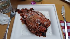 Vegan moussaka at Piccola Osteria in Arco