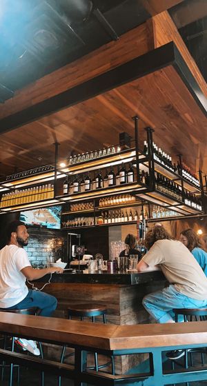 cute bar area at JINYA Ramen Bar in Orlando