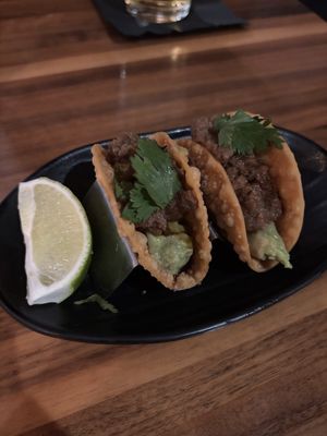 impossible meat tacos   at JINYA Ramen Bar in Orlando