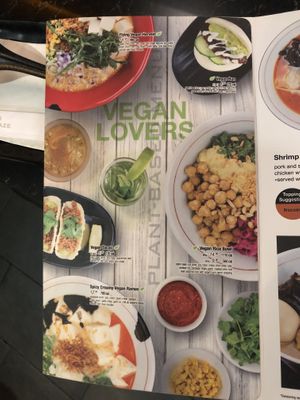 Full page on the menu at JINYA Ramen Bar in Orlando