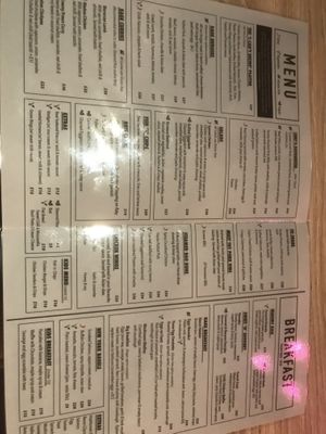 Menu clearly labelled  at Kage in New Lynn