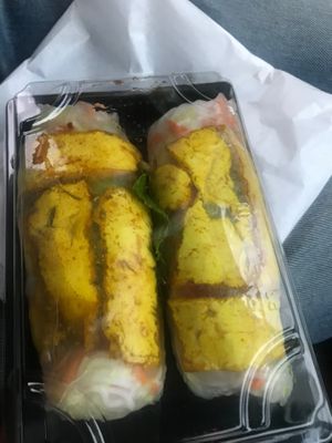 Rice paper rolls  at Vietnamese Oven in Woolloongabba
