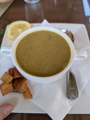 Lentil soup at The Garden in Santa Maria