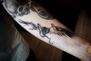 𝙄𝙂: 𝙣𝙖𝙩𝙚_𝙩𝙝𝙖𝙞𝙡𝙖𝙣𝙙 🌿ลายสักนกกา แนว abstract blackwork ร้านสักเชียงใหม่ at Baan Khagee Tattoo in Chiang Mai