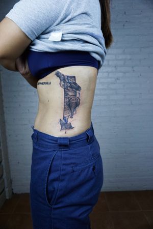 𝙄𝙂: 𝙣𝙖𝙩𝙚_𝙩𝙝𝙖𝙞𝙡𝙖𝙣𝙙 🌿Blackwork realistic small eagle, elephant and ray tattoo with nature and blue abstract flow by Baan Khagee Tattoo Ch at Baan Khagee Tattoo in Chiang Mai