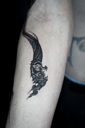 𝙄𝙂: 𝙣𝙖𝙩𝙚_𝙩𝙝𝙖𝙞𝙡𝙖𝙣𝙙 🌿 Blackwork Thai Naga tattoo by Thai tattoo artist in Chiang Mai at Baan Khagee Tattoo in Chiang Mai