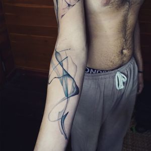 𝙄𝙂: 𝙣𝙖𝙩𝙚_𝙩𝙝𝙖𝙞𝙡𝙖𝙣𝙙 🌿 Abstract smoke tattoo - Baan Khagee Tattoo Chiang Mai, Thailand at Baan Khagee Tattoo in Chiang Mai