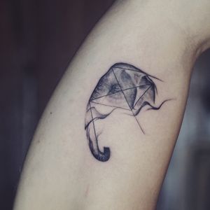 𝙄𝙂: 𝙣𝙖𝙩𝙚_𝙩𝙝𝙖𝙞𝙡𝙖𝙣𝙙 🌿 Elephant tattoo incorporated with linework - Baan Khagee Tattoo Chiang Mai, Thailand at Baan Khagee Tattoo in Chiang Mai