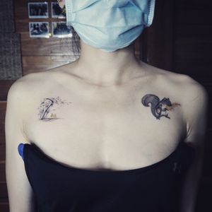𝙄𝙂: 𝙣𝙖𝙩𝙚_𝙩𝙝𝙖𝙞𝙡𝙖𝙣𝙙 🌿 Minimal bamboo and squirrel tattoos - Baan Khagee Tattoo Chiang Mai, Thailand at Baan Khagee Tattoo in Chiang Mai