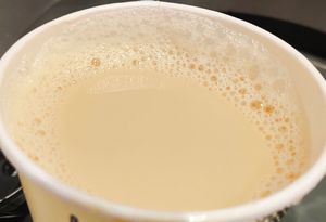 Soy milk with brown sugar at Jollibean - Fairprice Hub in West Singapore