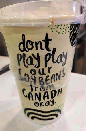 Soy milk with gula melaka at Jollibean - Fairprice Hub in West Singapore