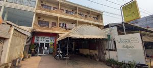 front of restaurant at Vegan House in Vientiane