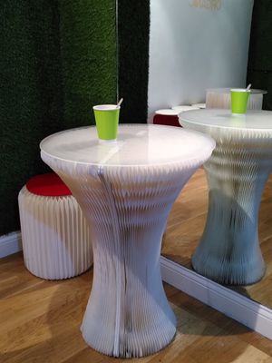 Seating area at Nourish in Oxford