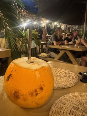King coconut 🥥   at Malu Poke in Dikwella