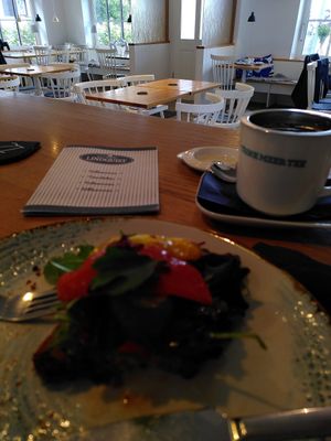 Inside the café at Café Lindquist in Boltenhagen