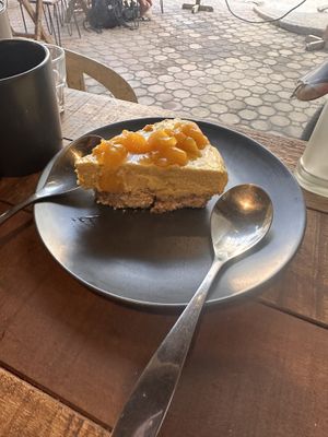 Vegan frozen mango cheesecake   at Fresh Bites in Coron