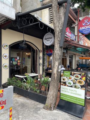 From outside  at Hummus House in Phnom Penh