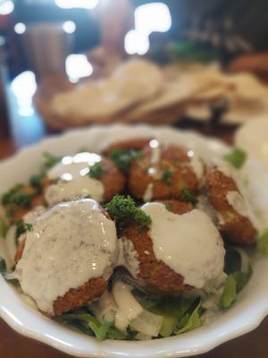 falafel salad at Hummus House in Phnom Penh