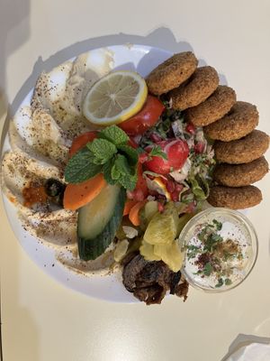 Falafel plate  at Falafel Ya Hala in Bremen