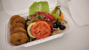 Falafel box at Falafel Ya Hala in Bremen