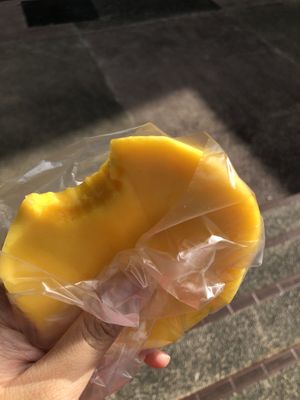 Mango at AMK Durian Man in Northeast Singapore