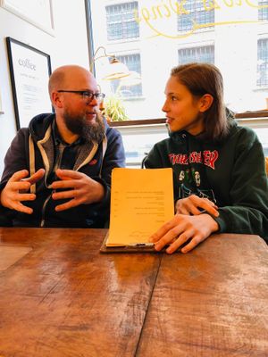 Happy clients. at Slowwings in Ieper