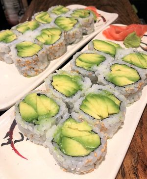 Avocado Roll is delicious & I like to add Sriracha to it sometimes too. at Asia Garden in Jackson