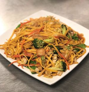 Their Vegetable Lo Mein is delicous! I like that it's full of vegetables. at Asia Garden in Jackson