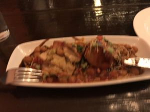 Blurry potato samosa starter at 1580 in Birmingham