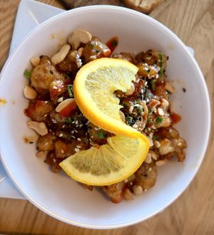 Cauliflower with sweet Asian sauce   at Spritz City Bistro in Stuart