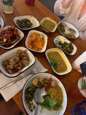 Dish furthest to the left is not vegan (was eating with a non-vegan friend)  at The Coconut Tree in Bournemouth