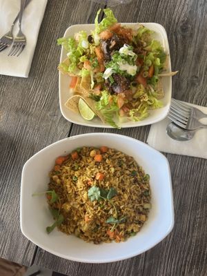 Nachos and fried rice   at Loving Hut - E Southern Ave in Tempe