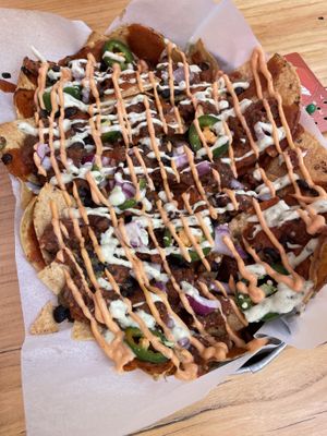 Large size nachos  at Dead Bird Brewing in Milwaukee