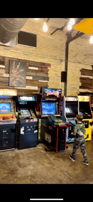Some of the arcade games  at Dead Bird Brewing in Milwaukee