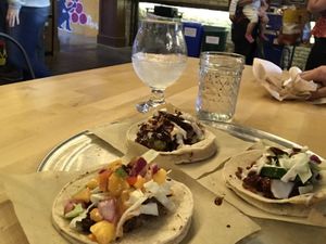 Tacos and ginger beer  at Dead Bird Brewing in Milwaukee