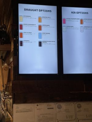 The draft options. The ginger beer was the best   at Dead Bird Brewing in Milwaukee