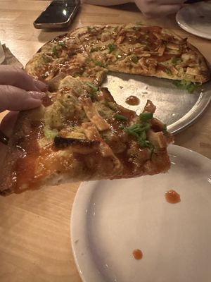 December 2023 pizza of the month, crab ragoon. So good!!!  at Dead Bird Brewing in Milwaukee