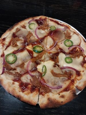 BBQ Chik'y Pizza at Dead Bird Brewing in Milwaukee