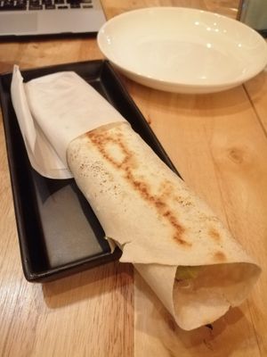 Falafel wrap at Hummus Heads in Bangkok