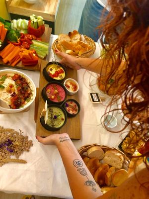 Crazy sexy hummus variety  at Hummus Heads in Bangkok