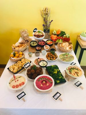 Color you days at hummus heads at Hummus Heads in Bangkok