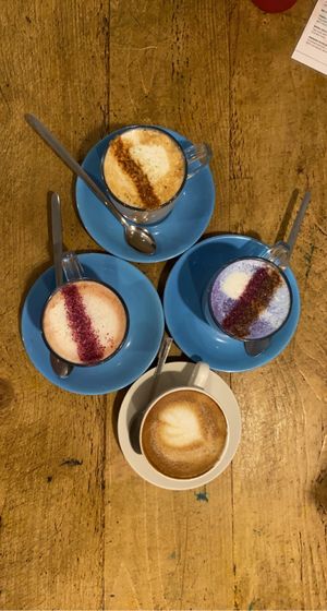 Selections of coffee drinks   at The Chakra Lounge in Buxton