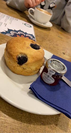 Blueberry scone  at The Chakra Lounge in Buxton