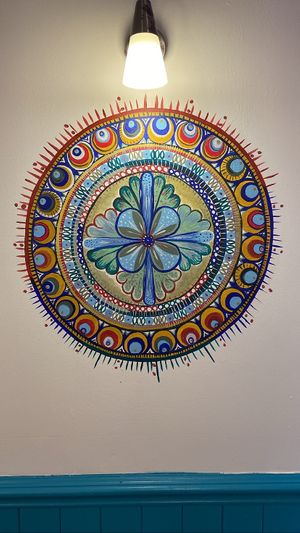 Decoration on the wall  at The Chakra Lounge in Buxton