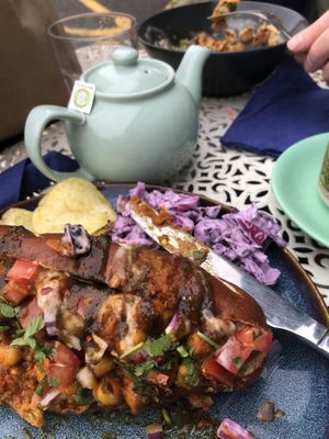 Curry wurst   at The Chakra Lounge in Buxton