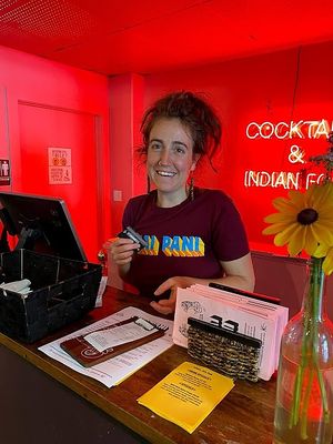 Our friendly vegan waitress at Chai Pani in Asheville