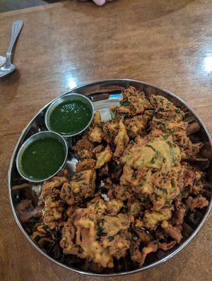 Kale pakora at Chai Pani in Asheville