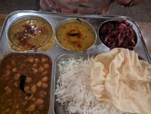 Cholle curry and daal at Chai Pani in Asheville